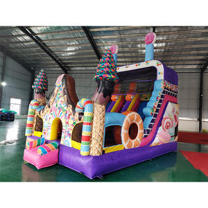 Nouveau design de château gonflable combiné avec toboggan gonflable sec à vendre, toboggans gonflables commerciaux sur mesure - Product Image 4