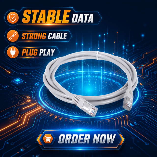 Cat6A UTP Unshielded RJ45 Patch Cord Pure Copper Ethernet Cable for 10Gbps Network Communication and Data Center