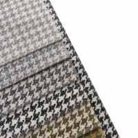 Tissu d'ameublement de luxe imperméable en jacquard pied-de-poule tissé, teint en fil, pour canapés et applications de mobilier