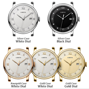 Lobinni <span class=keywords><strong>Orologi</strong></span> di Design Per Gli Uomini E Le Donne Da Polso In Acciaio di Modo o Cinturino In Pelle Coppia di <span class=keywords><strong>Orologi</strong></span> Al Quarzo - Product Image 4