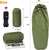 Housse de bivouac légère pour la chasse, système de sac de couchage modulaire tactique type momie, coque en nylon toutes saisons, équipement de couchage