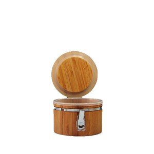 <b>Bamboo</b> Storage <b>Containers</b> Cylinder Airtight With <b>Bamboo</b> Lid Food Storage Jar Set - Product Image 5