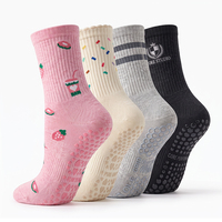 Échantillon Gratuit Chaussettes de Yoga Professionnelles Antidérapantes pour Femmes Chaussettes de Pilates à Grip Tricotées Personnalisées