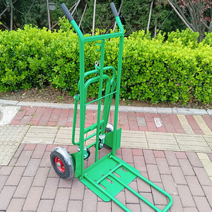 HT1824 Folding Handcart 1270x600x560mm Three-Wheel Steel <b>Foldable</b> 250kg Capacity Hand-Pushed Warehouse <b>Cart</b> - Product Image 2