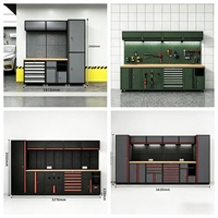 Gabinete de Herramientas Modular de Acero Resistente, Adecuado para Soluciones de Almacenamiento, Muebles de Banco de Trabajo Metálico para Taller Automotriz Profesional