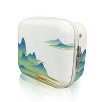 Sac de rangement pour thé de voyage portable, EVA antichoc, anti-chute, ensemble de tasses à thé en porcelaine blanche d'extérieur, étui de protection pour tasse, fermeture à glissière