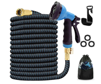 Manguera Mágica Expandible 3X de 15M/50FT con Interior de Látex, Flexible, Portátil y Anti-Torceduras para Limpieza, Riego y Lavado de Autos, Certificación BSCI