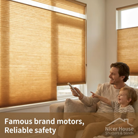 Persianas Celulares de Panal para Ventanas Extra Anchas, Aislantes Térmicas, Inalámbricas, Inteligentes, Motorizadas, Hechas a Medida, para Interiores, Oficinas y Hogares