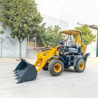 Type diesel de JCB de chargeur de pelle rétro d'avant d'excavatrice de pelle rétro 4x4 chargeur de pelle rétro de 6T 8T par le jaune 4WD 4000kg 1.2m3 de chargeur de roue de CNMC
