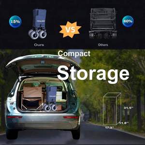 Vagón plegable todo terreno de alta resistencia con cuatro ruedas portátil plegable para acampar playa uso de herramientas de compras OEM personalizable - Product Image 6