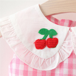 Vestido Casual para Niñas Pequeñas 100% Algodón al por Mayor con Estampado de Cerezas, Compre Directamente de Fábrica en China a Precio de Fábrica - Product Image 4