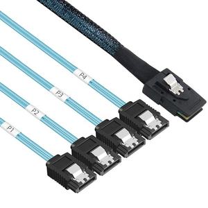 Cable de Conexión de Datos Mini SAS 36P SFF 8087 7P Macho a Hembra 4* SATA 7P para Disco Duro Mini SAS - Product Image 1