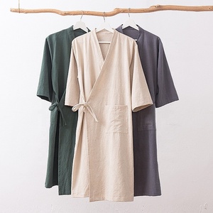 Katoenen Linnen Badjas Yukata Spa Sauna Badjas Nachtkleding Nachtjapon - Product Image 5