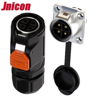 Jnicon IP67 Model logam tahan air 2Pin 3Pin 4Pin kabel perempuan laki-laki ke papan konektor untuk industri