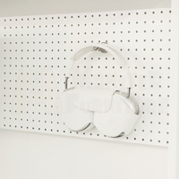 Bureau de jeu Monster Pro Modern White avec grand plateau et tapis de souris antidérapant surdimensionné, éclairage LED sous l'étagère