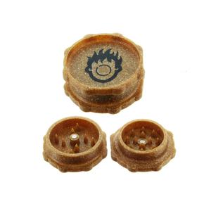 定制标志轮式生物可降解草药香烟研磨机吸烟配件2件生物烟草可降解手动研磨 - Product Image 1