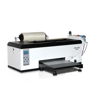 Mesin cetak DTF 30cm dengan XP600 TX800 kepala cetak baru rol untuk menggulung mesin Film hewan peliharaan untuk pencetakan kaus