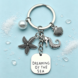 Beach Souvenir Zinc Alloy Fish <b>Keyring</b> Ocean Marine Animal Enamel <b>Charm</b> Custom Logo Backpack Hanging Pendant - Product Image 1