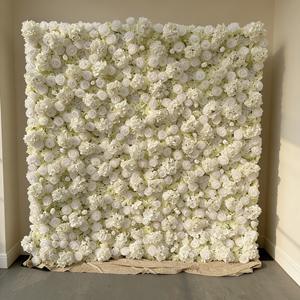 Mur floral enroulable à utilisation simple, 8 pieds x 8 pieds, effet 3D, pour scène de mariage, photomaton, décoration de fond - Product Image 4