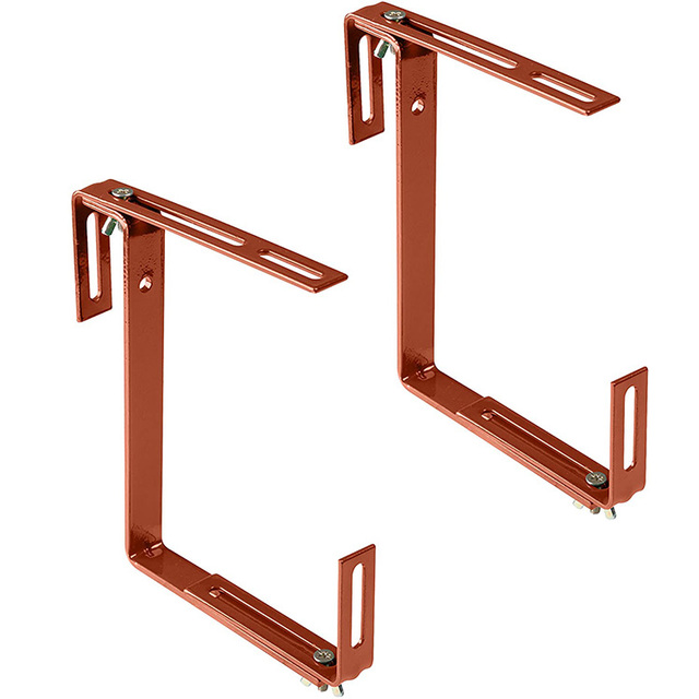 JH-Mech Color Customized Heavy Duty Iron 2 Pairs Floating Shelf Planter Holder Durable Flower Box Bracket