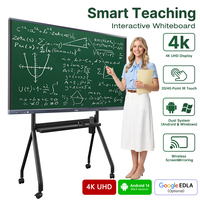 Pizarra Interactiva de Pantalla Plana 4K Multi-idioma, Pizarra Inteligente para Enseñanza, Proveedor OEM Disponible en Tamaños de 65, 75, 86, 98 y 110 Pulgadas