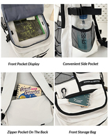 Nouveau Sac à Dos Scolaire Tendance Coréenne 2025 Grande Capacité Imperméable Fermeture Éclair pour Étudiants Tous Types de Trajets Légers