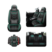SUNNUO Coussin de protection universel en cuir PU pour sièges avant de voiture, accessoires de décoration intérieure sportive classique