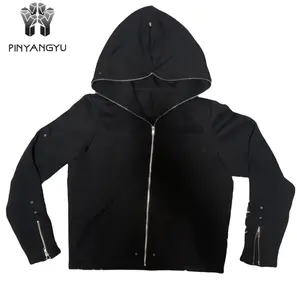 Fábrica de logotipo personalizado de peso pesado en blanco cremallera completa de alta calidad gimnasio sudaderas con capucha al por mayor unisex hecho en China