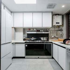 Oferta Directa de Fábrica: Gabinetes de Cocina Modernos de Estilo Negro, Lacados, Personalizados, de Madera Sólida, Laminados y Melamina - Product Image 3