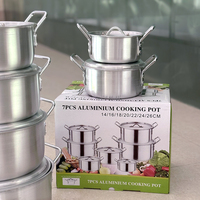 Ensemble de casseroles en aluminium moulé sous pression, ensemble de casseroles, antiadhésif, ustensiles de cuisine pour la maison, casserole à soupe et à bouillon à angle droit