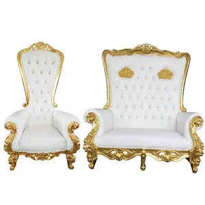 Luxus hohe zurück könig und königin stuhl hochzeit thron stühle für party