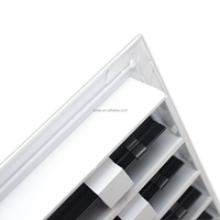 Couvercle d'aération moderne en alliage d'aluminium blanc 14*14 Grille de registre d'air en plastique pour les murs du plafond et les sols Forme carrée pour le bureau
