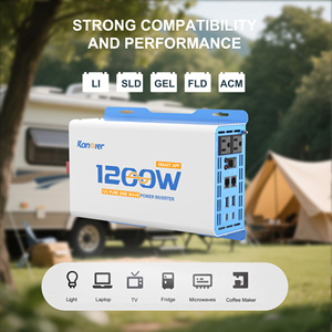 Onduleur à onde sinusoïdale pure 1000W 2000W 3000W 12V/24V DC à 110V/120V AC Logo personnalisé onduleur pleine puissance pour voiture RV camion - Product Image 2