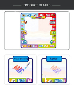 Juguete educativo 78*78cm de agua grande <span class=keywords><strong>dibujo</strong></span> lona mat de tela reutilizable aqua doodle estera para niños - Product Image 3