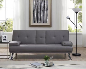 โซฟาคู่พับได้หนังพียูแบบตุรกีแปลงสภาพได้เฟอร์นิเจอร์ทันสมัย - Product Image 3