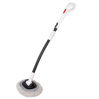 Brosse de lavage de voiture à manche courbé en microfibre douce, sans rayures, outil de nettoyage automobile, poignée ergonomique, longue perche extensible