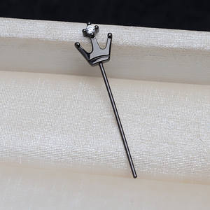 Accesorio Versátil de Plata S925 Hecho a Mano, con Forma de Varita de Mago y Corona, para Abalorios Barrocos, Componentes de Joyería Hueca - Product Image 3