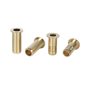 ท่อทองเหลือง บูชท่อ แกนท่อสำหรับน้ำมัน ข้อต่อทองเหลืองแบบอัด ปลอกข้อต่อทองเหลือง อุปกรณ์หล่อลื่น - Product Image 2