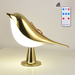 Modern Orta Boy Sevimli Kuş Masa Lambası Dokunmatik Kablosuz Başucu Lambası 3 Yollu Kısılabilir DC USB Şarj Edilebilir Komodin Lambası Yatak Odası İçin - Product Image 1