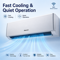 Climatiseur Inverter Hisense 9000 12000 18000 24000 BTU, Mini Split, Contrôlé par Application, Système de Climatisation Sans Conduits, Air Frais, CE