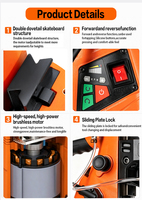 Mini perceuse à colonne électrique personnalisable OEM avec moteur sans balais à vitesse variable, outils industriels avec base magnétique