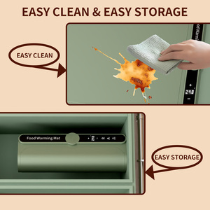 Piastra riscaldante elettrica pieghevole in Silicone stuoia di controllo vassoio riscaldante <span class=keywords><strong>per</strong></span> alimenti <span class=keywords><strong>per</strong></span> l'installazione del controsoffitto <span class=keywords><strong>per</strong></span> uso domestico e auto - Product Image 5