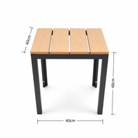 Chaise d'extérieur empilable en fer moderne avec table durable Mobilier de jardin pour hôtels et cours intérieures