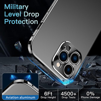 Étui de téléphone personnalisé avec cadre métallique à Adsorption magnétique complète 360 pour iPhone 14 13 12