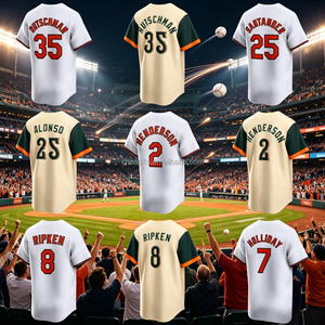 Maillot de baseball pour homme Baltimore Orioless, livraison directe # 2 Gunnar Henderson # 25 Alonso 35 <span class=keywords><strong>Adley</strong></span> Rutschman Vêtements de softball - Product Image 1