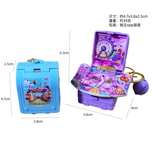 Nuevo Producto Creativo: Llavero <span class=keywords><strong>de</strong></span> Mochila con Diseño 3D Pop-up <span class=keywords><strong>de</strong></span> Rueda <span class=keywords><strong>de</strong></span> la Fortuna Plegable, Juguete Divertido <span class=keywords><strong>de</strong></span> Dibujos Animados - Product Image 4