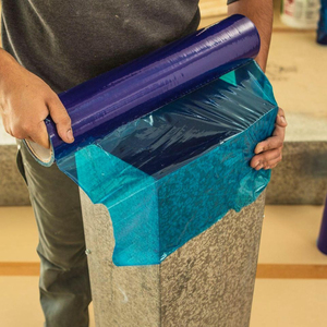 Material PE de alta calidad, cinta adhesiva de limpieza de conductos de aire, rollo de película protectora suave de alta adherencia, perforación personalizada, brillante/liso - Product Image 2