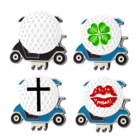 Marqueur de balle de golf en métal au prix d'usine, logo personnalisé, forme unique, marqueurs de balle de golf de haute qualité avec clip pour chapeau