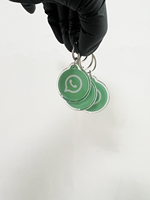 Benutzer definierte gedruckte QR-Code Schlüssel bund RFID Epoxy NFC Pet Tag ID Hunde marke Programmier bare URL T5577 1K Chip für Mitgliedschaft Visitenkarten