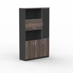 Black Modern Design Wooden Office Cabinet Low Document <b>Storage</b> <b>Filing</b> Cabinets for Kitchen School Workshop Home Office - Product Image 2